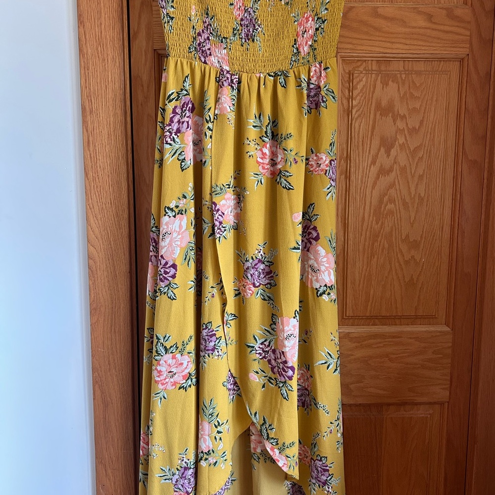 Socialite smocked Strapless Floral Dress -